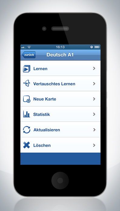 iphone android app ui design for the Goethe-Institut