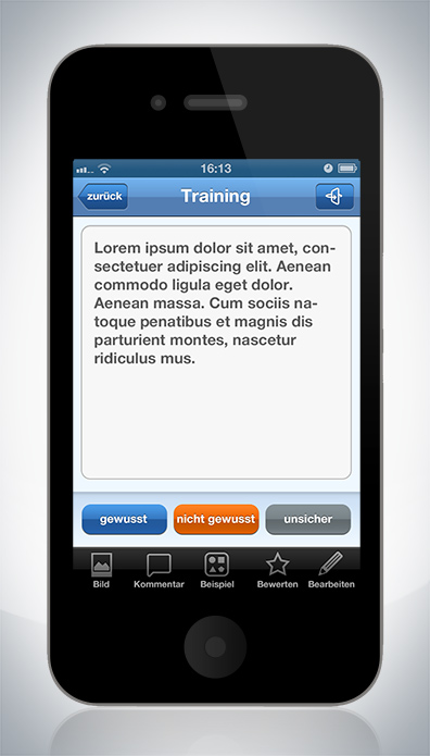 iphone android app ui design for the Goethe-Institut