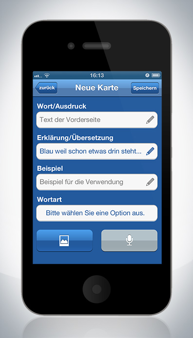 iphone android app ui design for the Goethe-Institut